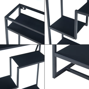 Wandregal Uurainen 60x40x13 cm Schwarz [en.casa]