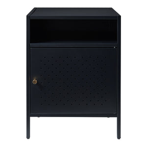 Nachtschrank Janakkala 55x40x40 cm Stahl Schwarz [en.casa]