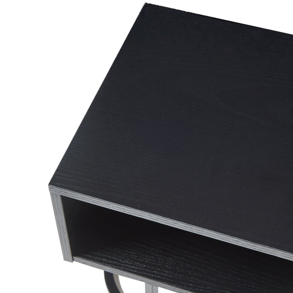 Wandregal Gauldal 57x30x32 cm Schwarz [en.casa]