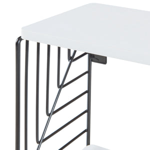 Wandregal Moss 39x18x23 cm Schwarz/Weiß [en.casa]