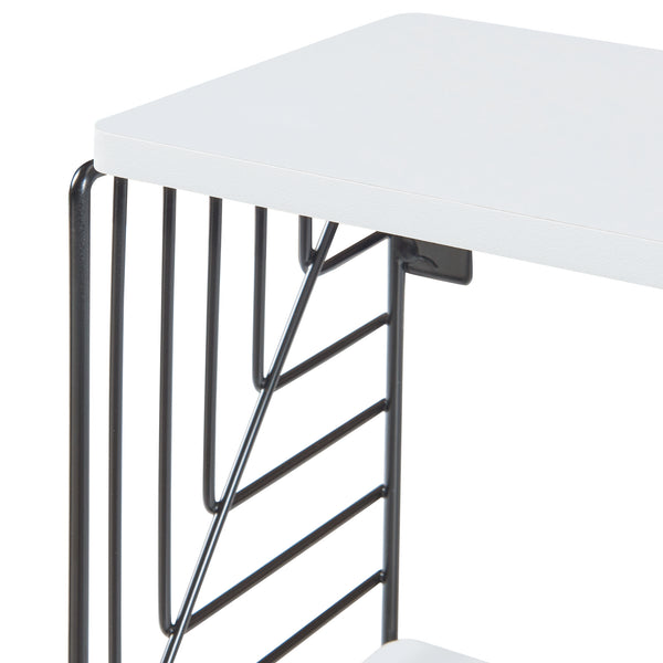 Wandregal Moss 39x18x23 cm Schwarz/Weiß [en.casa]