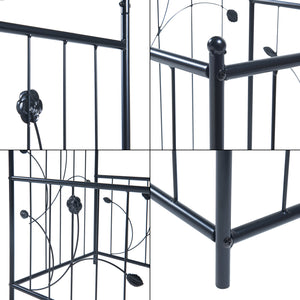 Rosenbogen Barisciano mit 2 Blumenkästen Schwarz [casa.pro]