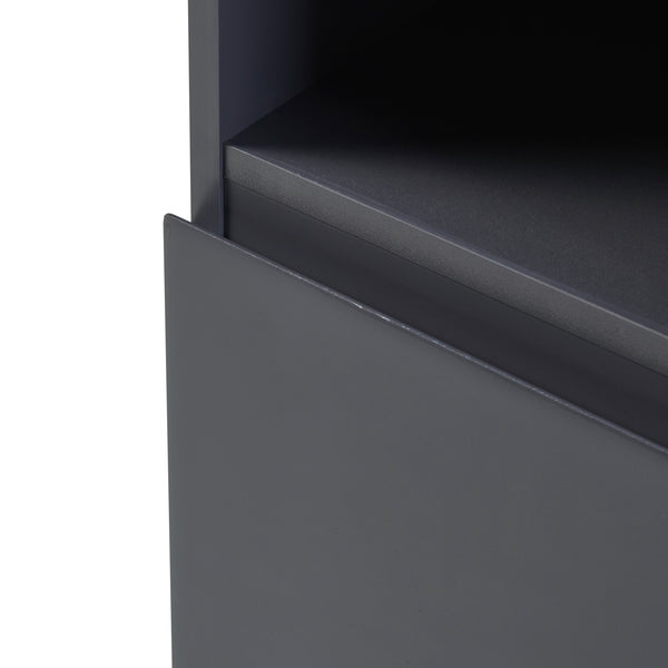 Hochschrank Overath 160x30x30cm Grau [en.casa]