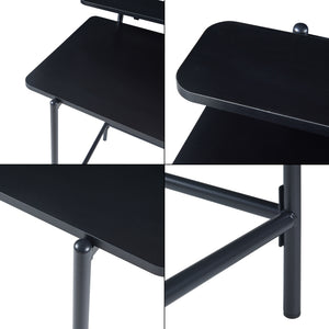 Schreibtisch Samnanger 120x55x88 cm Schwarz [en.casa]