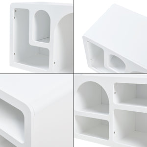 Fernsehtisch Vågå 140x40x48 cm Weiß [en.casa]