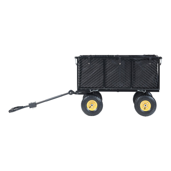 Bollerwagen Corropoli 112x51 cm max. 550kg Schwarz/Gelb [pro.tec]