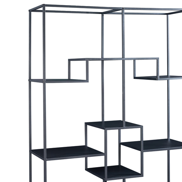 Standregal Råde Metall 180x100x35 cm Schwarz [en.casa]