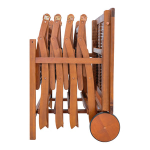 Gartenmöbelset Ancarano 5-tlg. Akazienholz FSC®-zertifiziert [en.casa]