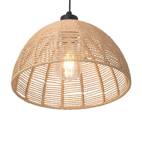 Hängeleuchte Romsey Metall+Rattan [lux.pro]