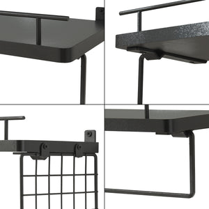 Wandregal Vik 2er Set Schwarz [en.casa]