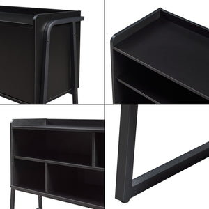 Fernsehschrank Storfjord 120x34x63 cm Schwarz [en.casa]