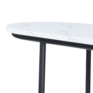 Konsolentisch Nordfron 120x40x75 cm Marmor, weiß [en.casa]