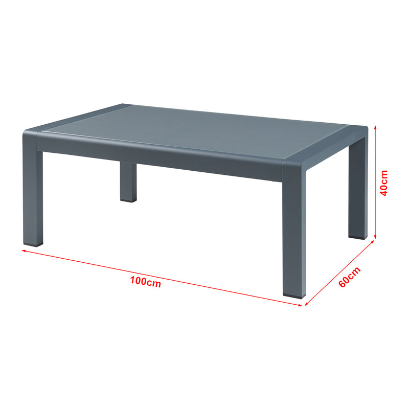 Maßskizze Gartenmöbelset Avise 4-tlg. Aluminium [casa.pro]