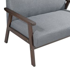 2-Sitzer Polstersofa Kinda 121x69x75 cm Grau [en.casa]