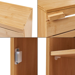 Hängeschrank Epind 50x33x20 cm Bambus Natur [en.casa]