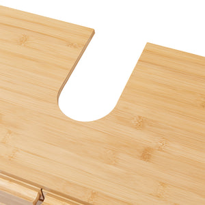 Waschbeckenunterschrank Epind 60x66x30 cm Bambus Natur [en.casa]