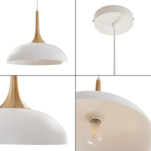 Hängeleuchte Blairgowrie Metall Weiß/Messingfarben [lux.pro]