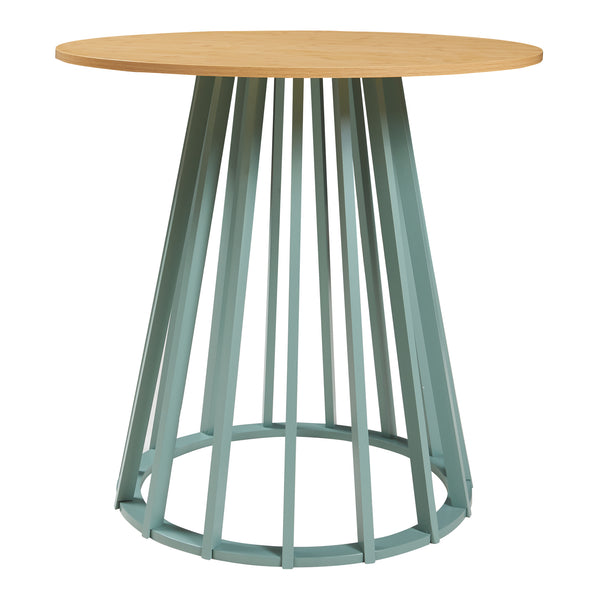 Esstisch Lensuu 76x Ø80 cm Pastellgrün/Eiche [en.casa]