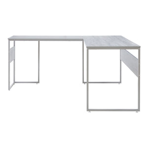 Schreibtisch Karlstang L-förmig 166x120x75 cm Hellgrau [en.casa]