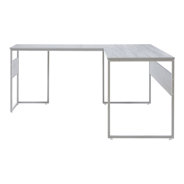 Schreibtisch Karlstang L-förmig 166x120x75 cm Hellgrau [en.casa]