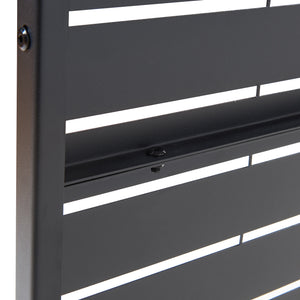 Indoor Trennwand Trolu Stahl 200x100x50 cm Schwarz [casa.pro]