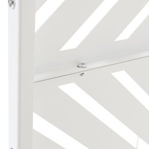 Indoor Trennwand Kekan Stahl 200x100x50 cm Weiß [casa.pro]