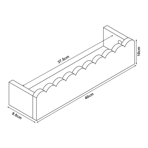 Kinder-Wandregal 2er Set Vestnes 40x10x10 cm Cotton Candy [en.casa]