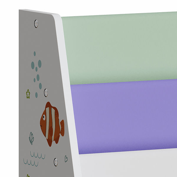 Kinderregal Hornnes 60x62x28 cm Aqua Dream Motiv [en.casa]