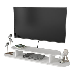 TV-Lowboard hängend Targema 120x30x16 cm Weiß [en.casa]