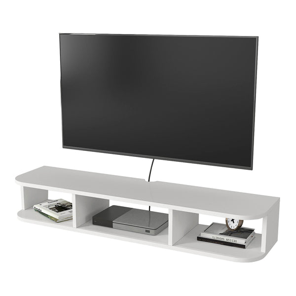 TV-Lowboard hängend Oundsvas 120x30x19 cm Weiß [en.casa]