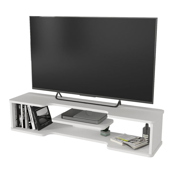 TV-Lowboard hängend Yrela 120x30x26 cm Weiß [en.casa]