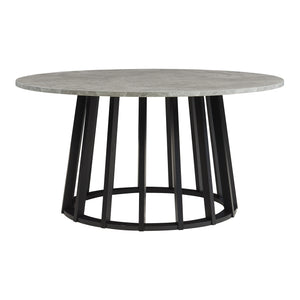 Couchtisch Buzzard Ø90x45 cm Schwarz/Betonoptik [en.casa]