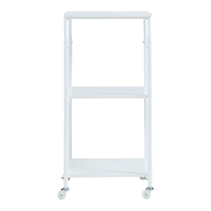 Rollbarer Druckertisch Janertu 82x39x35 cm Weiß [en.casa]