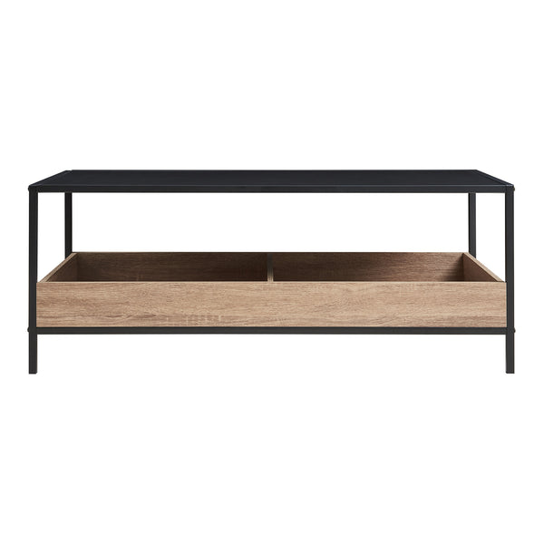 Couchtisch Belana 100x48x39 cm Schwarz/Eicheoptik [en.casa]