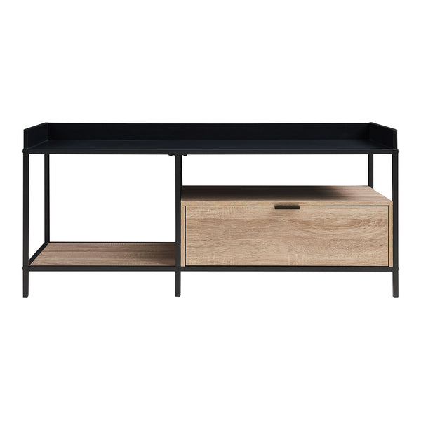 Fernsehtisch Belana 120x40x54 cm Schwarz/Eicheoptik [en.casa]