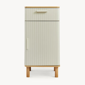 Badezimmerschrank Ferrersp 80x40x35 cm Eicheoptik/Sandfarben [en.casa]