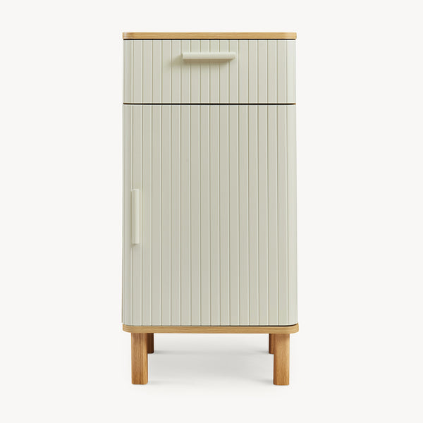 Badezimmerschrank Ferrersp 80x40x35 cm Eicheoptik/Sandfarben [en.casa]