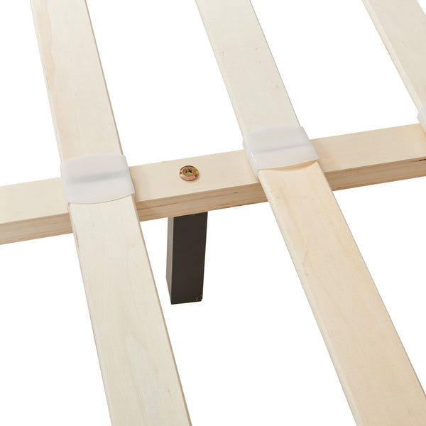 Kunstlederbett Albacete 140x200 cm Dunkelgrau Corium