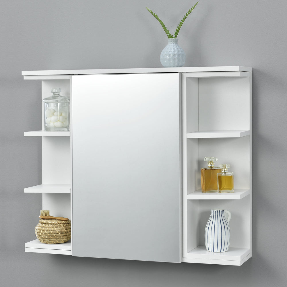 Badezimmerschrank Harstad 64x80x20 cm Weiß [en.casa] - premiumXL