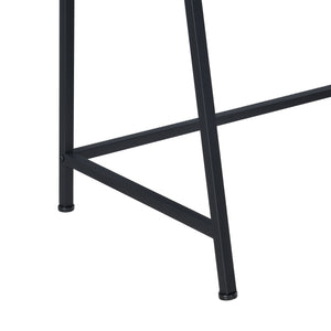 Schreibtisch Alvdal 143x105x51cm mit 2 Ablagen Schwarz Dunkler Holzton [en.casa]