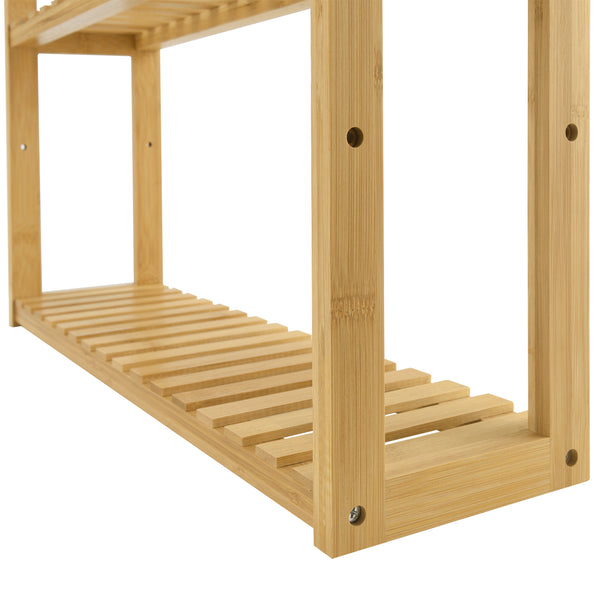 Bambusregal Örnsköldsvik 60x15x54cm Natur Holz [en.casa]