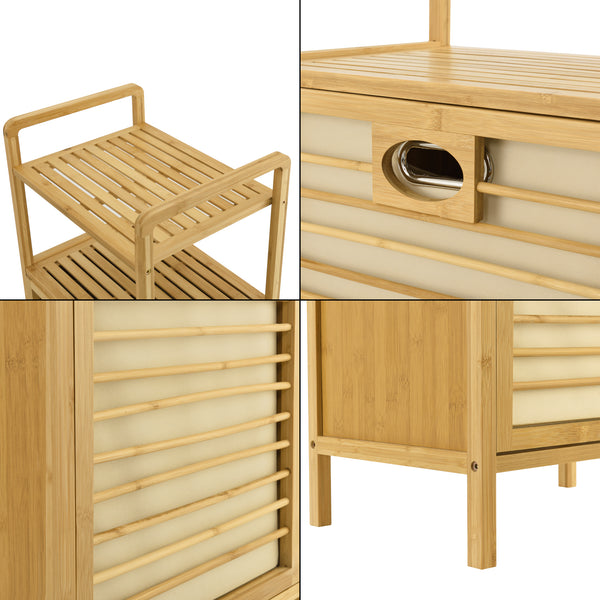 Bambus Wäscheregal Rendalen 40x30x95 cm [en.casa]