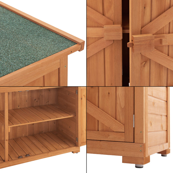 Geräteschrank Kerteminde Kaminholzlager Brennholzregal 88 x 128 x 50 cm [en.casa]