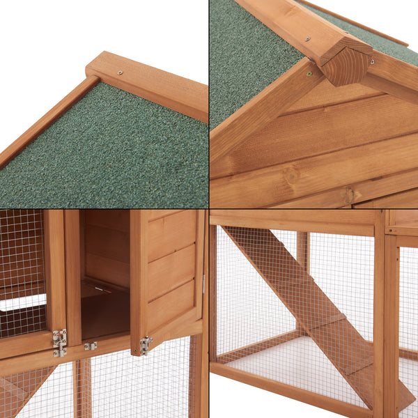 Kaninchenstall Kelkheim 110x160x61cm Tannenholz [en.casa]