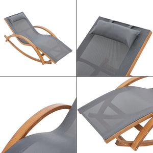 Schaukelliege Iasmos 167x71x73cm Dunkelgrau [en.casa]