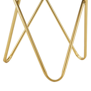 Sitzhocker Beveren bis ca. 100 kg Grau/Messingfarben [en.casa]