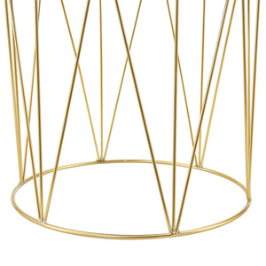 Sitzhocker Melsele bis ca. 100 kg Grau/Messingfarben [en.casa]