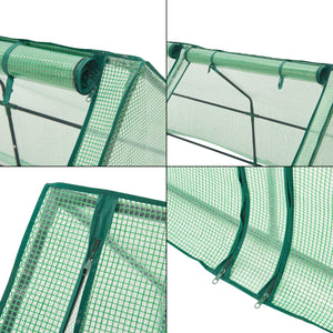 Mini Gewächshaus Nissewaard 180x90x90cm Gitternetz Grün [en.casa]