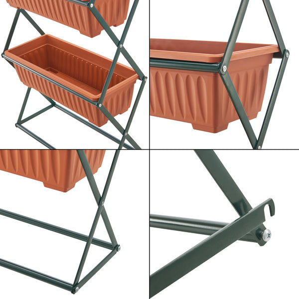 Vertikalbeet Veenendaal 51x21x125 cm 4-stufig [en.casa]