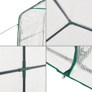 Gewächshaus Oosterhout mit Ablagen 120x186x190cm Transparent [en.casa]